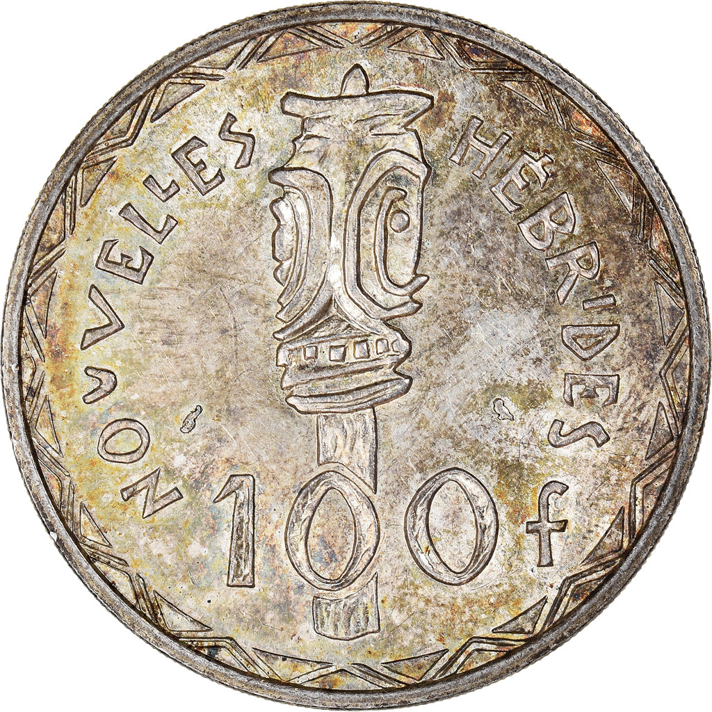 Coin, New Hebrides, 100 Francs, 1966, Paris, MS(63), Silver, KM:1, Lecompte:59