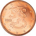 Munten, Finland, Euro Cent, 2003, Vantaa, UNC-, Copper Plated Steel, KM:98