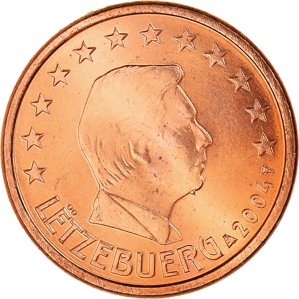 Coin, Luxembourg, Henri, Euro Cent, 2004, Utrecht, MS(63), Copper Plated Steel