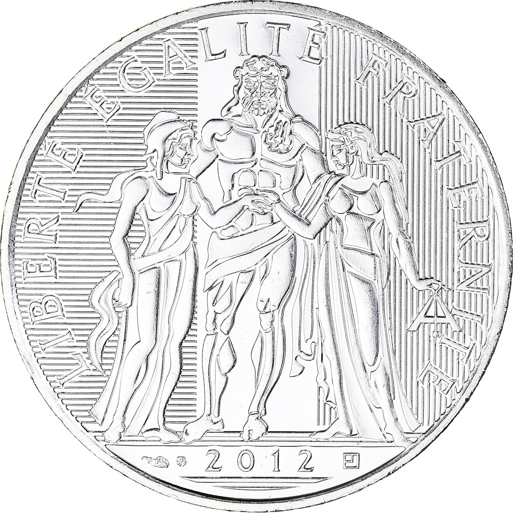 France, 10 Euro, Hercule, 2012, Paris, MS(65-70), Silver, Gadoury:EU 516