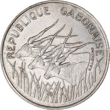 Coin, Gabon, 100 Francs, 1977, Paris, AU(55-58), Nickel, KM:13