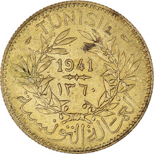 Münze, Tunesien, Anonymous, 2 Francs, 1941/AH1360, Paris, VZ+, Aluminum-Bronze