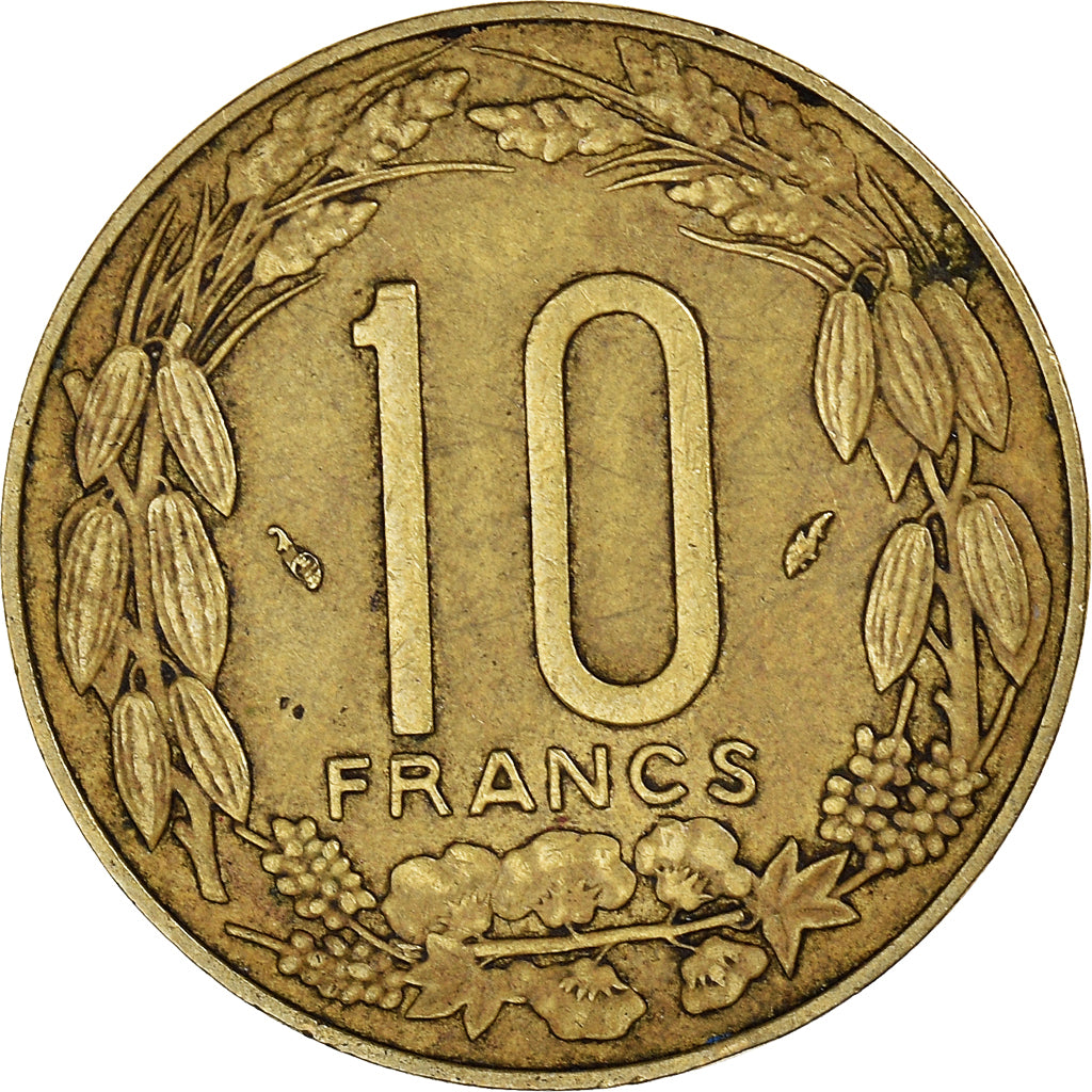 Moneta, Stati dell’Africa centrale, 10 Francs, 1976, Paris, BB