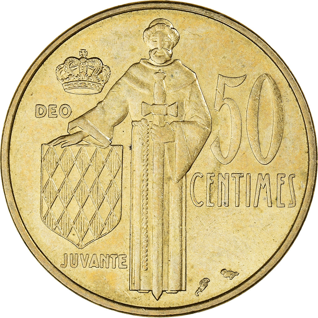 Moneta, Monaco, Rainier III, 50 Centimes, 1962, BB+, Alluminio-bronzo, KM:144
