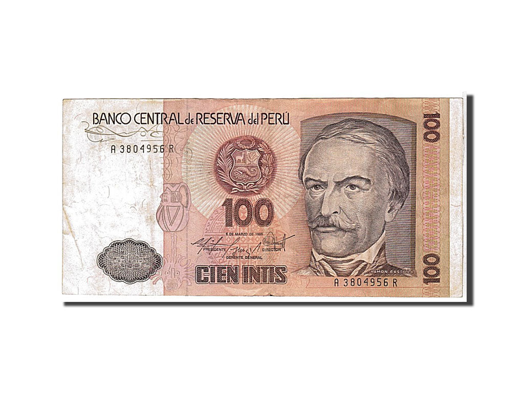 Peru, 100 Intis, 1986, KM #132b, EF(40-45), A3804956R