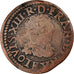 Coin, France, Louis XIII, Double Tournois, 1640, La Rochelle, VF(20-25), Copper