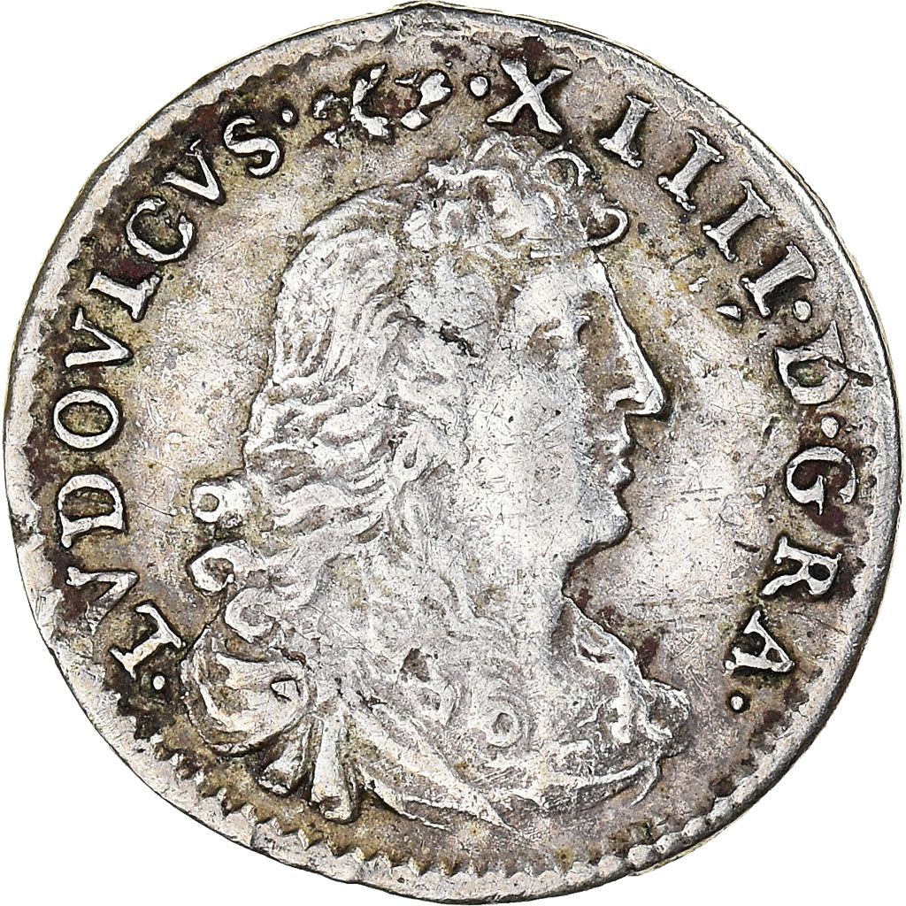 Moneta, Francja, Louis XIV, Des Traitants, 4 Sols, 1676, Paris, EF(40-45)