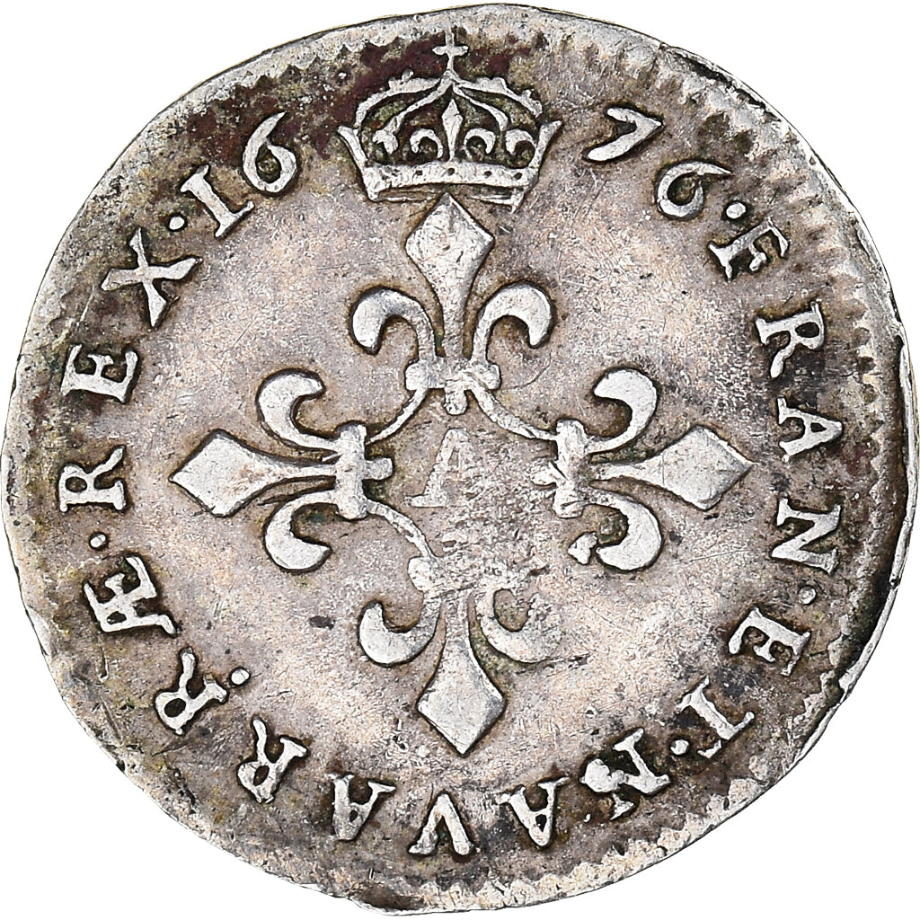 Moneta, Francja, Louis XIV, Des Traitants, 4 Sols, 1676, Paris, EF(40-45)