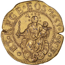 Francia, GENES 5 DOPPIA, 1653, Le trésor des pirates, COLLECTION BP, MBC, Cobre