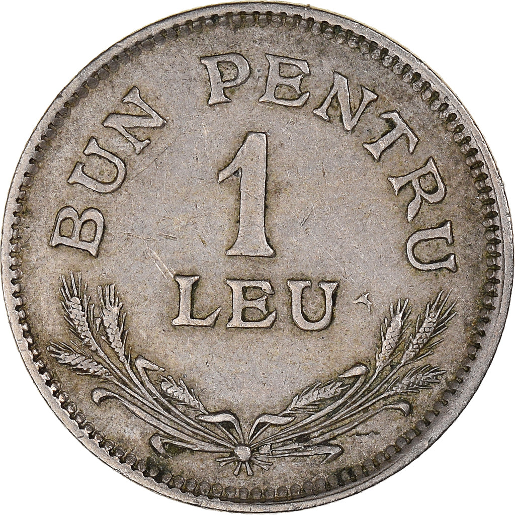 Coin, Romania, Ferdinand I, Leu, 1924, AU(55-58), Copper-nickel, KM:46