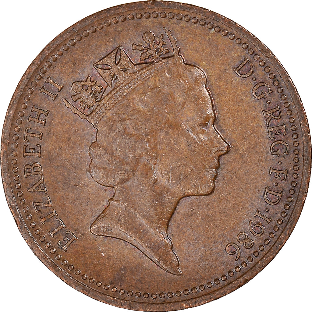 Coin, Great Britain, Elizabeth II, Penny, 1986, MS(63), Bronze, KM:935