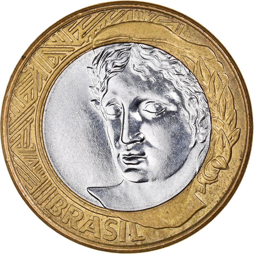 Monnaie, Brésil, Real, 2003, Rio de Janeiro, TTB, Bimétallique, KM:652a