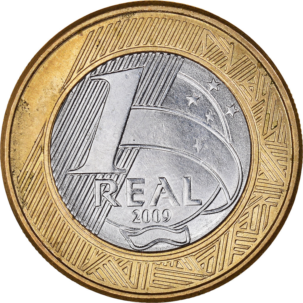 Coin, Brazil, Real, 2009, Rio de Janeiro, EF(40-45), Bi-Metallic, KM:652a