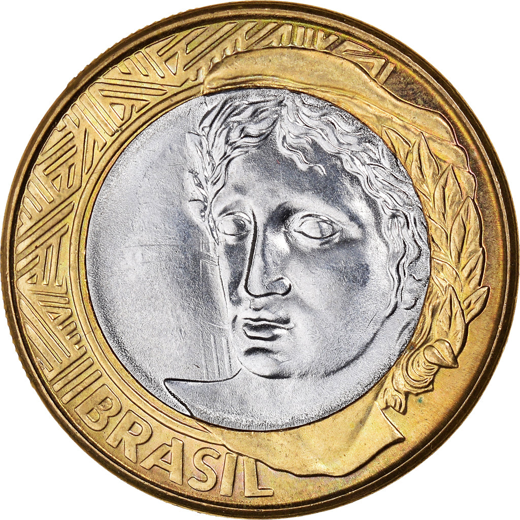 Coin, Brazil, Real, 2004, Rio de Janeiro, AU(50-53), Bi-Metallic, KM:652a
