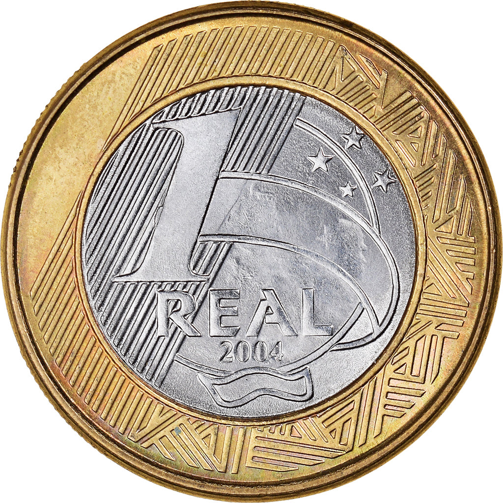 Coin, Brazil, Real, 2004, Rio de Janeiro, AU(50-53), Bi-Metallic, KM:652a