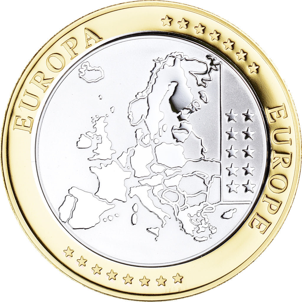 Finlande, Médaille, Euro, Europa, Politics, FDC, FDC, Gold plated silver