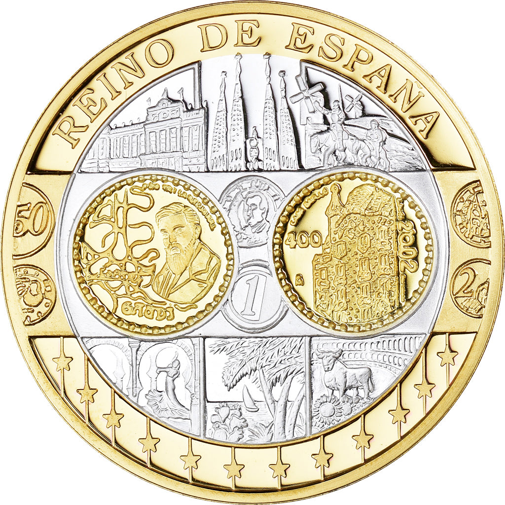 Spagna, medaglia, L'Europe, Espagne, Politics, FDC, FDC, Silver plated gold