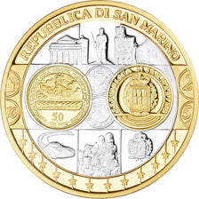San Marino, Medal, Euro, Europa, MS(65-70), Silver plated gold