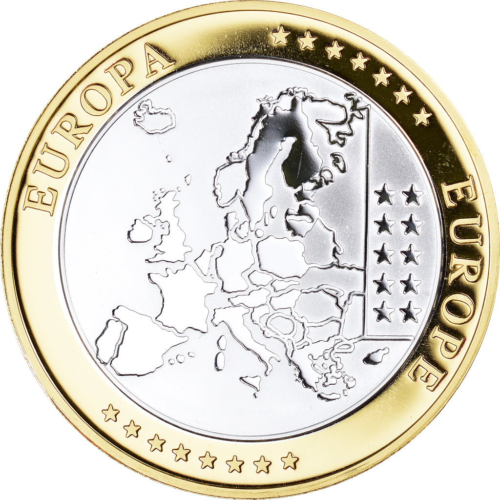 Greece, Medal, Euro, Europa, FDC, MS(65-70), Silver plated gold