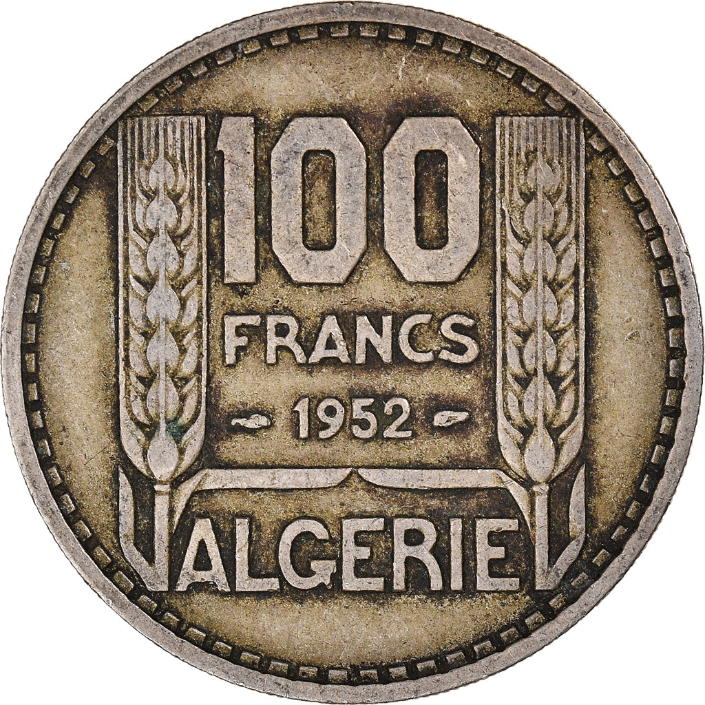Coin, Algeria, 100 Francs, 1952, Paris, AU(50-53), Copper-nickel, KM:93