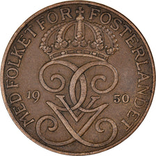 Coin, Sweden, Gustaf V, 5 Öre, 1950, AU(50-53), Iron, KM:812