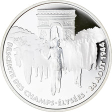 Moeda, França, Libération de Paris, 100 Francs, 1994, Proof, MS(65-70), Prata