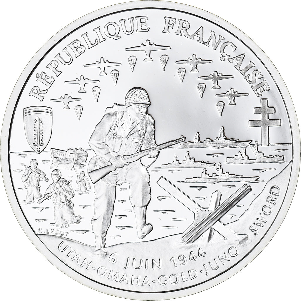 Coin, France, Franc, 1993, Paris, Proof, MS(65-70), Silver, KM:1014