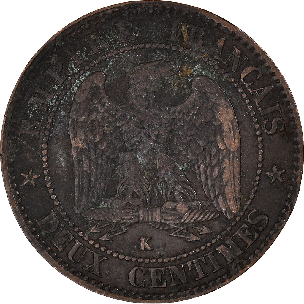 Münze, Frankreich, Napoleon III, Napoléon III, 2 Centimes, 1855, Bordeaux, S+