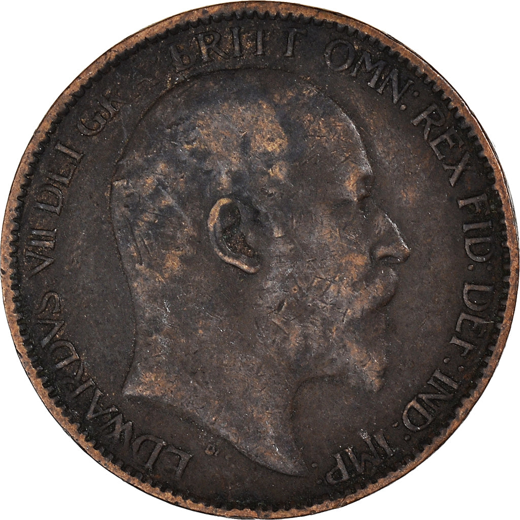 Coin, Great Britain, Edward VII, Farthing, 1905, VF(30-35), Bronze, KM:792