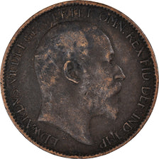 Coin, Great Britain, Edward VII, Farthing, 1905, VF(30-35), Bronze, KM:792