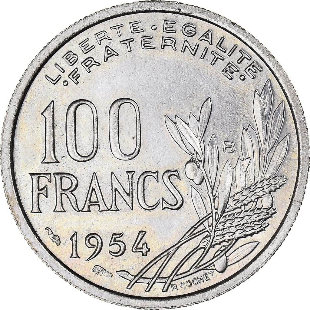 Coin, France, Cochet, 100 Francs, 1954, Beaumont - Le Roger, MS(63)