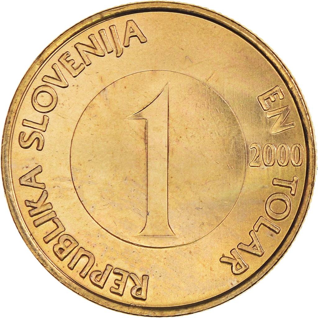 Coin, Slovenia, Tolar, 2000, Kremnica, MS(65-70), Nickel-brass, KM:4