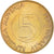 Moneta, Słowenia, 5 Tolarjev, 2000, Kremnica, MS(65-70), Mosiądz niklowy, KM:6