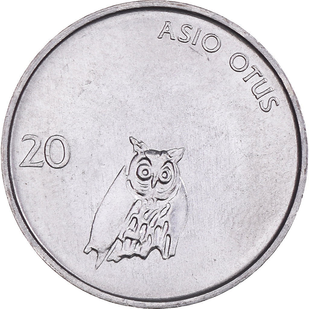 Coin, Slovenia, 20 Stotinov, 1993, MS(65-70), Aluminum, KM:8