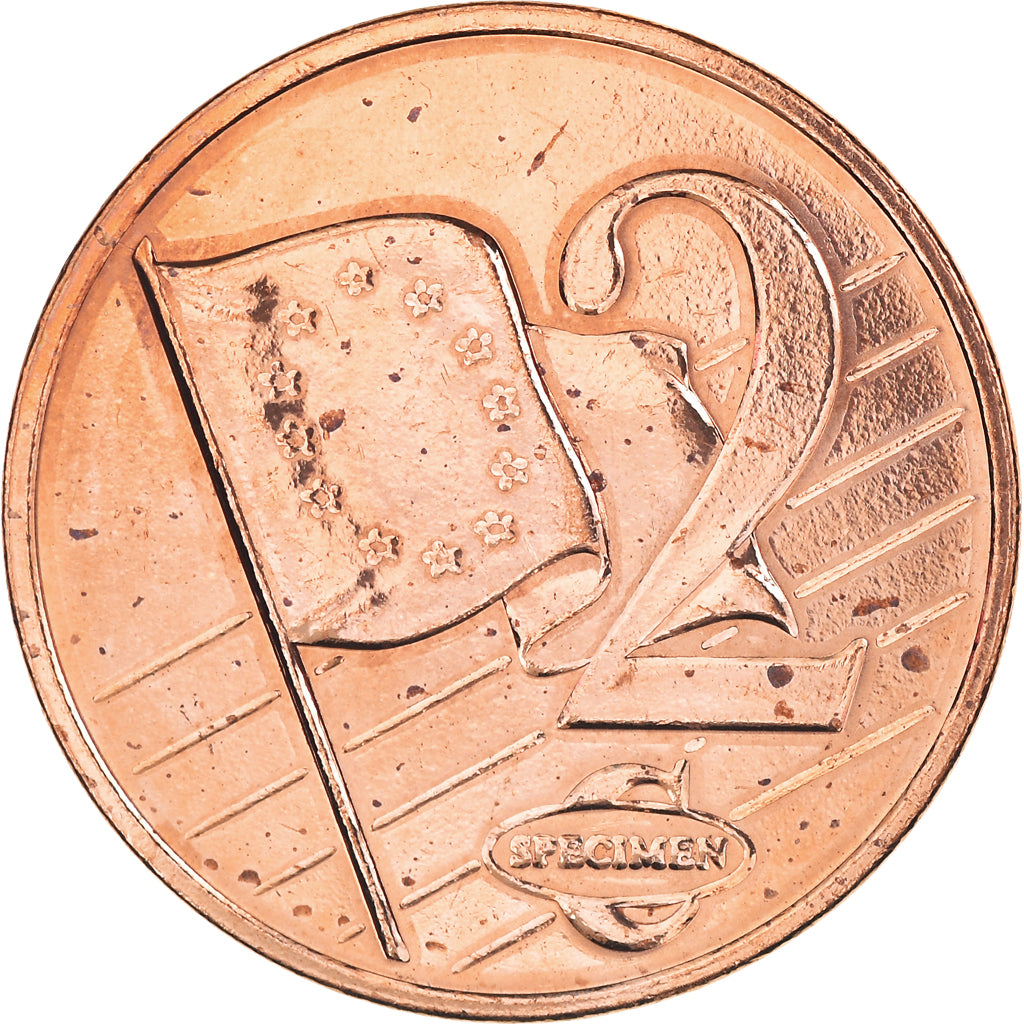 Cipro, 2 Euro Cent, 2003, FDC, Acciaio placcato rame