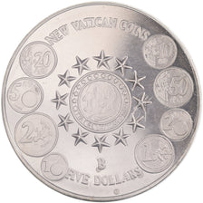 Coin, Liberia, new Vatican coins - euro, 5 Dollars, 2004, MS(65-70)