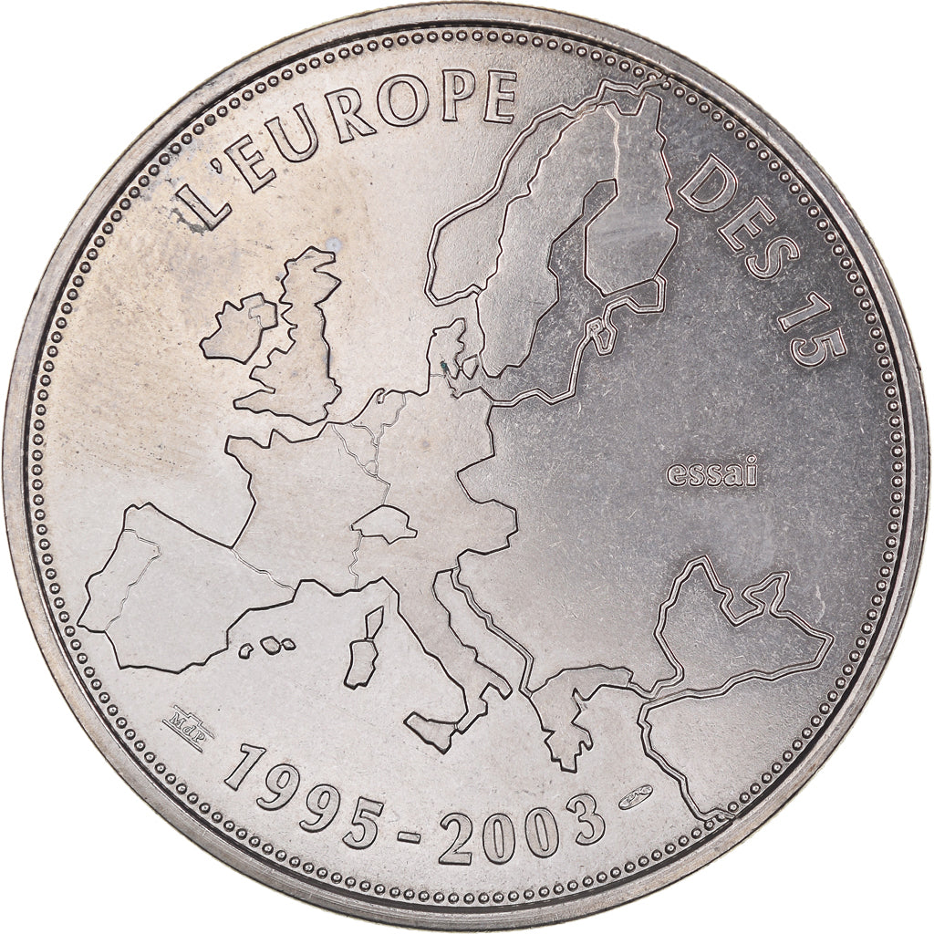 France, Medal, L'Europe des XV, Essai, 2003, Monnaie de Paris, MS(65-70), Silver