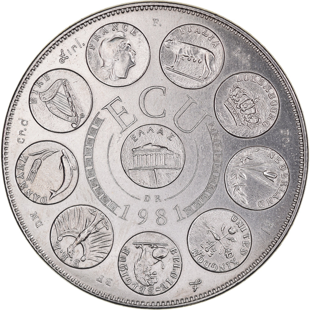 Frankrijk, Medaille, Ecu Europa, 1981, FDC, Copper-nickel