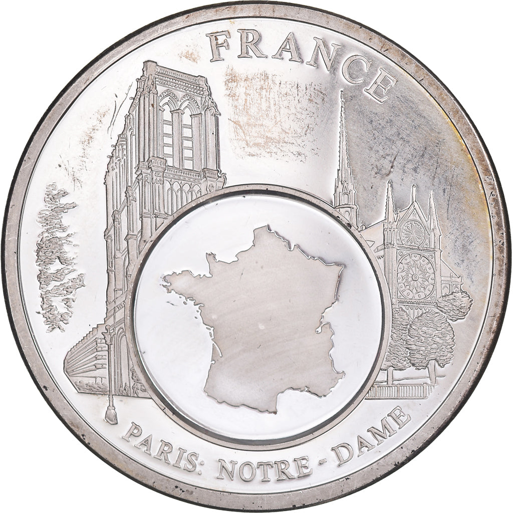 Frankrijk, Medaille, European Currencies, Paris Notre-Dame, PR, Cupro-nikkel