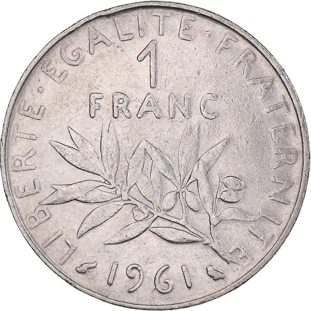 Münze, Frankreich, Semeuse, Franc, 1961, Paris, VZ, Nickel, KM:925.1