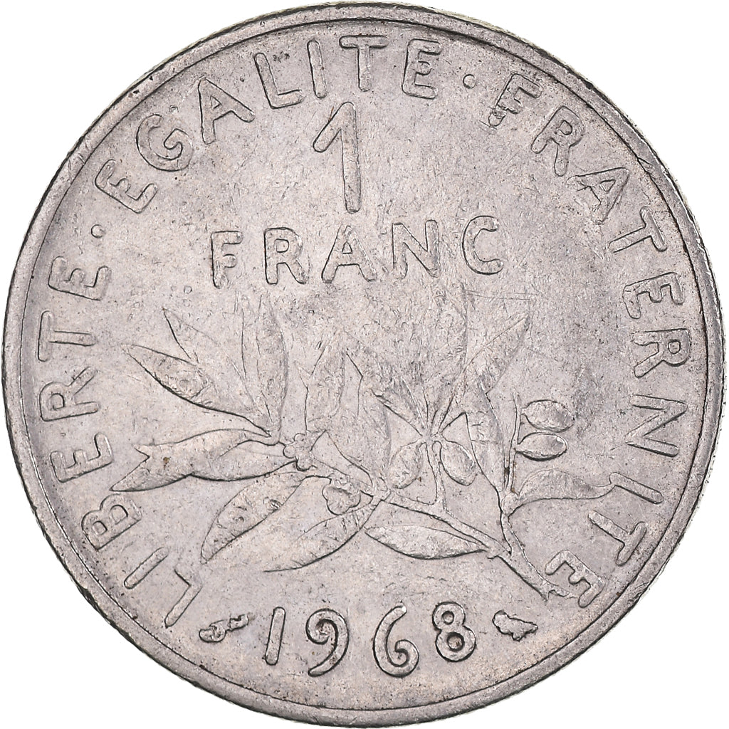 Münze, Frankreich, Semeuse, Franc, 1968, Paris, VZ, Nickel, KM:925.1