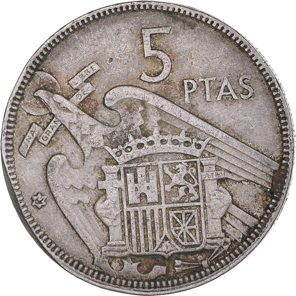 Coin, Spain, Caudillo and regent, 50 Pesetas, 1957, VF(30-35), Copper-nickel