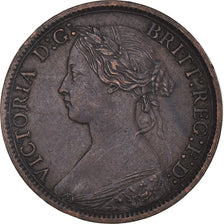 Coin, Great Britain, Victoria, Farthing, 1866, EF(40-45), Bronze, KM:747.2