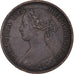 Moneda, Gran Bretaña, Victoria, Farthing, 1866, MBC, Bronce, KM:747.2