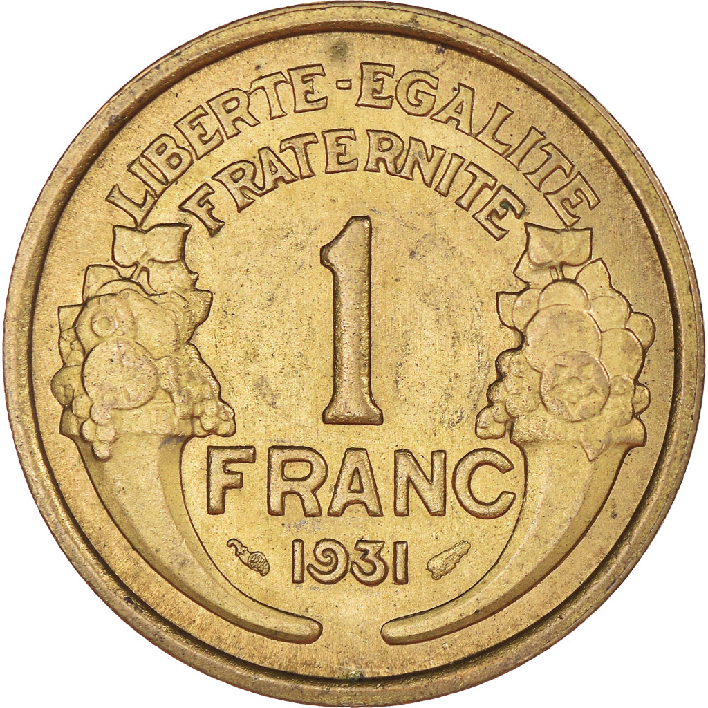 Coin, France, Morlon, Franc, 1931, MS(60-62), Aluminum-Bronze, KM:885