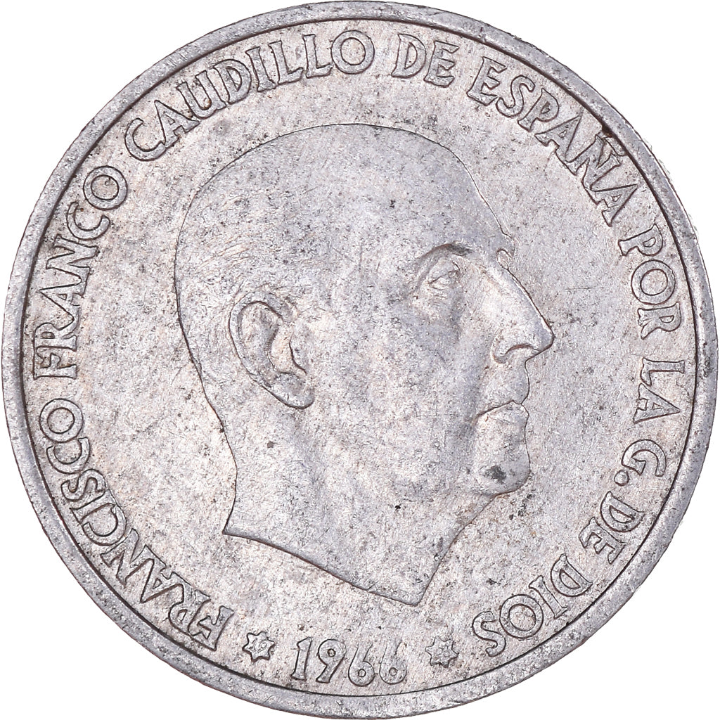 Moneta, Spagna, Francisco Franco, caudillo, 50 Centimos, 1966, SPL, Alluminio