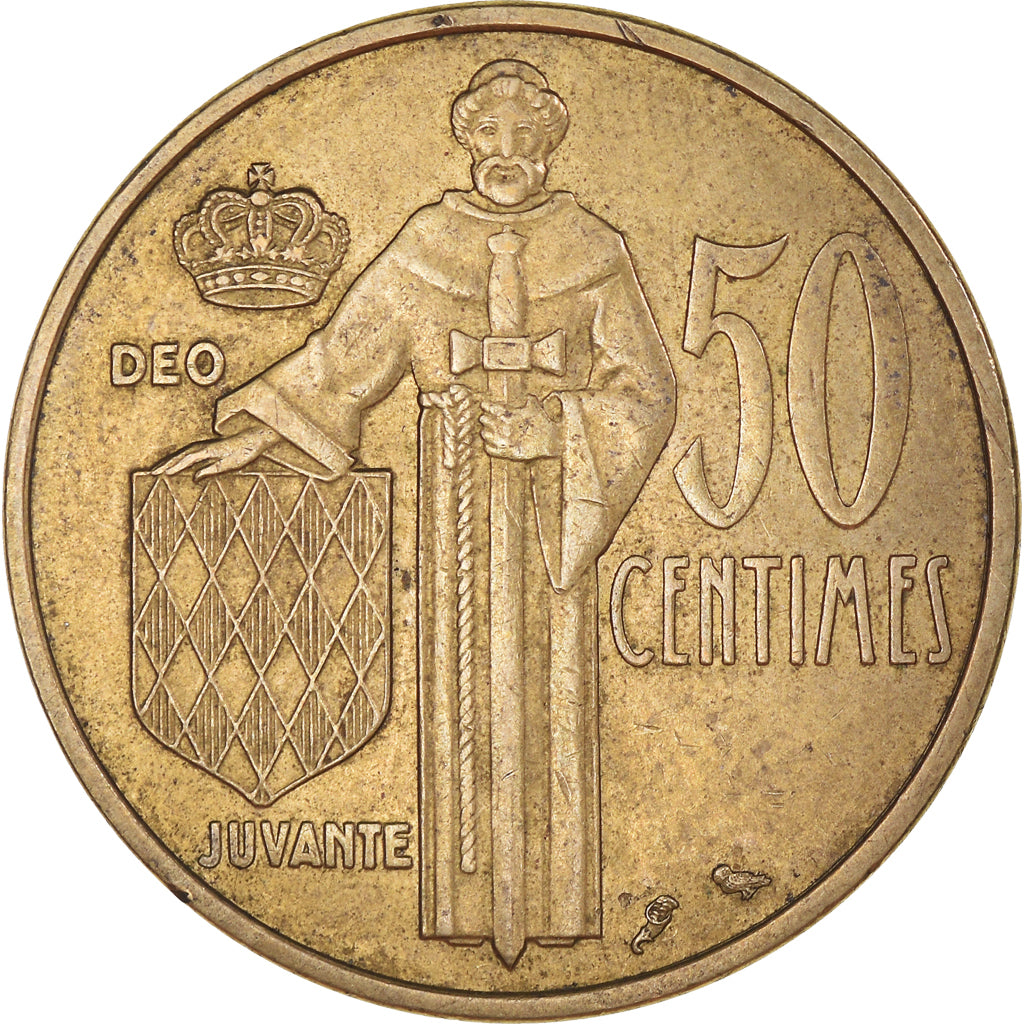 Münze, Monaco, Rainier III, 50 Centimes, 1962, SS, Aluminum-Bronze, KM:144