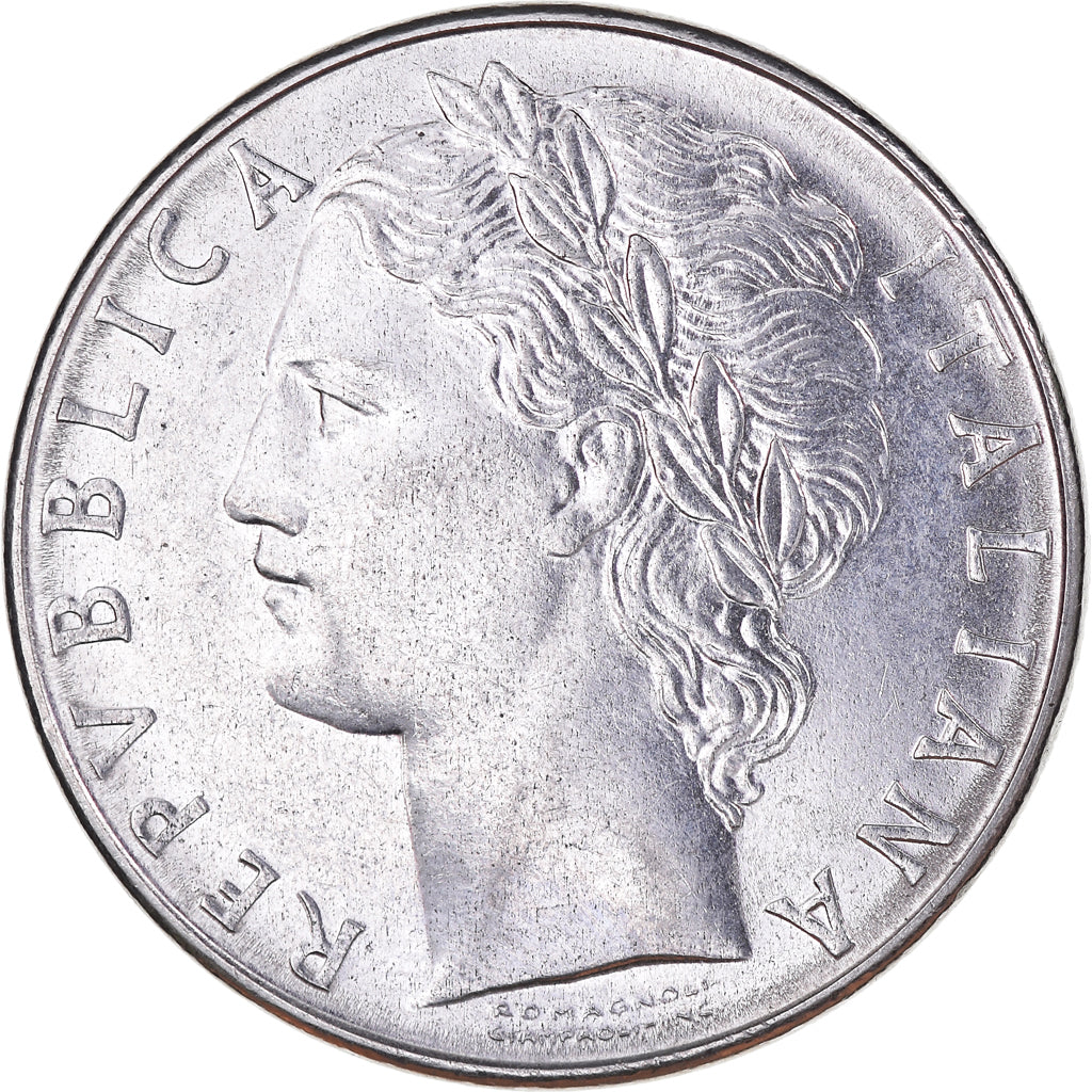 Moeda, Itália, 100 Lire, 1976, Rome, AU(55-58), Aço Inoxidável, KM:96.1