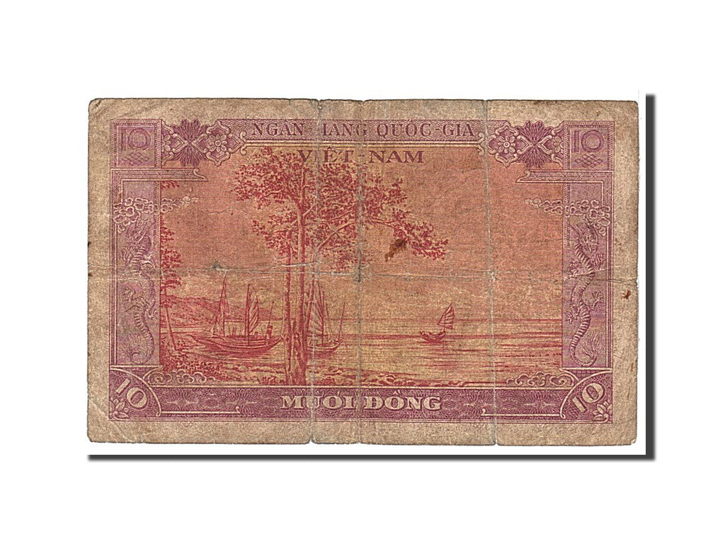Banknote, South Viet Nam, 10 D<ox>ng, 1955, KM:3a, VF(20-25)