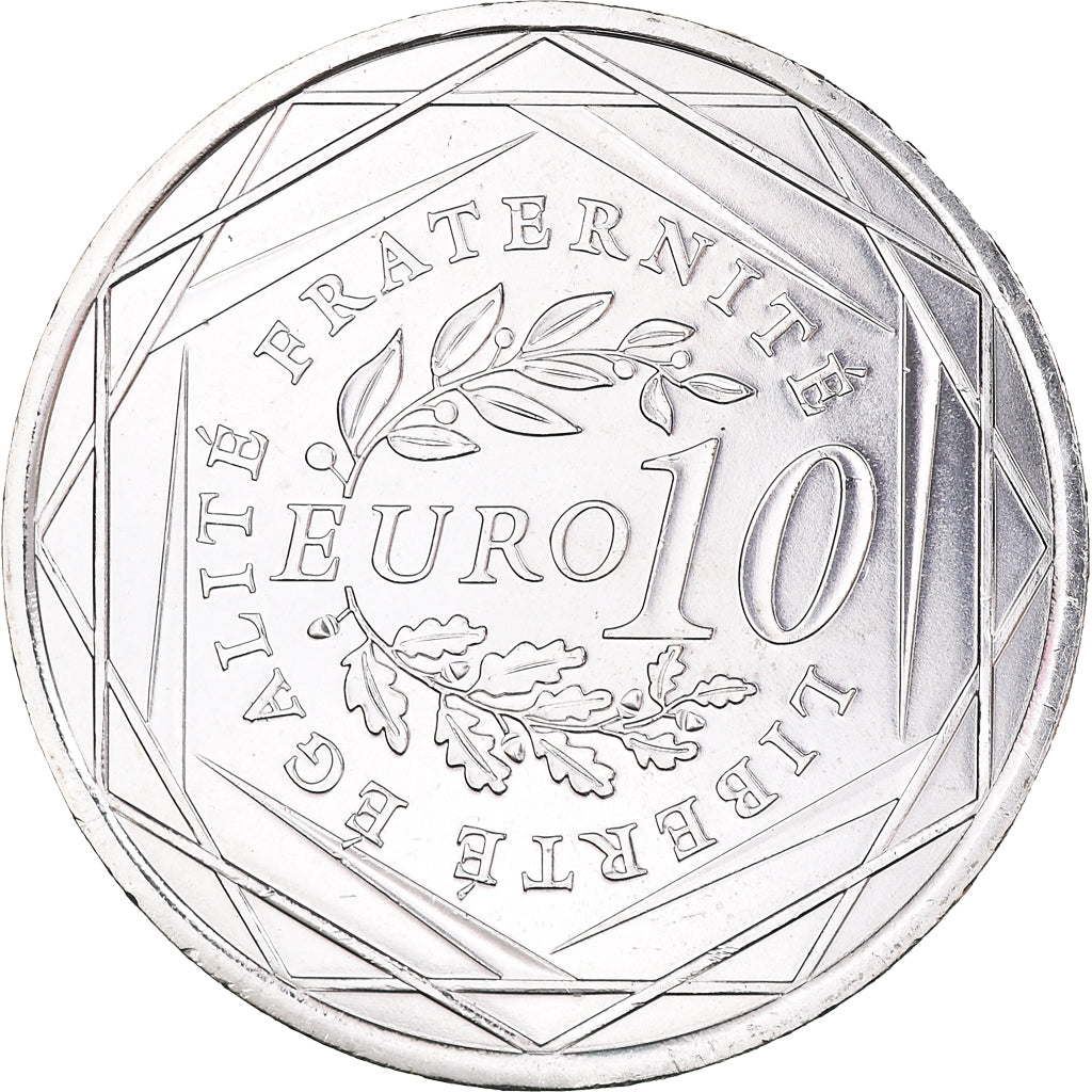 Francia, 10 Euro, 2009, Semeuse, SC+, Plata